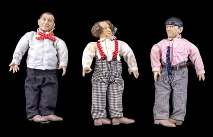 Three Stooges Vintage Dolls attrb. Norman Maurer