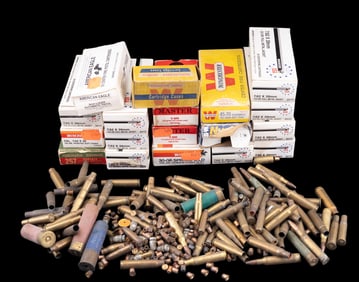 Winchester & Other Cartridge Boxes + Cartridges