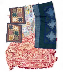 Vintage Handmade Quilts (3) + Blanket