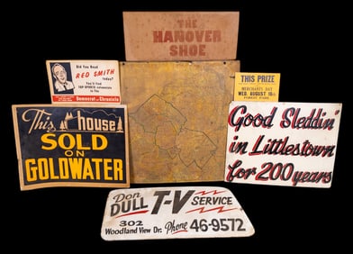 Vintage Signage + Northern York County Map Board