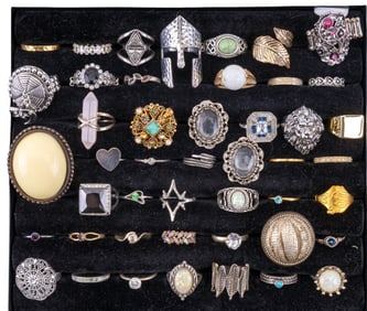 Approx. 45 Costume Jewelry & Cocktail Rings