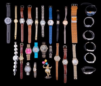 Diamond Movement Watch, Elgin Watch Statue & More