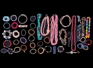 Large Lot of Natural Stone Beaded & More