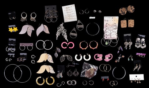 Over 50 Pairs of Costume Earrings