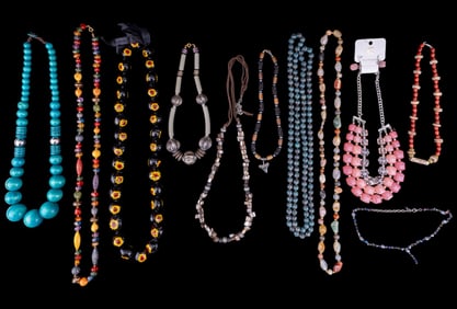 Ten Fun Chunky Costume Jewelry Necklaces