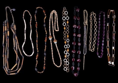 Costume Jewelry Necklaces Wood & More