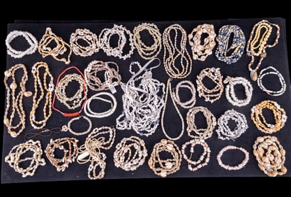 Over 30 Stranded Shell, Coral, Stone Jewelry Items