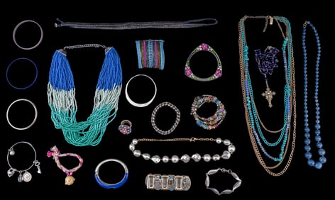 Assorted Jewelry Including Natural Stone and Faux