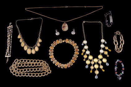 Assorted Jewelry Featuring Graziano Rhinestone