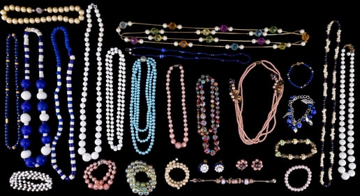 Vintage Mid Century Beaded Jewelry