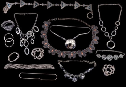 Industrial Style Silver Tone Jewelry