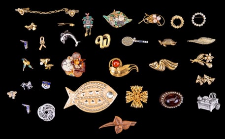 Figural, Designer and Enamel Brooches