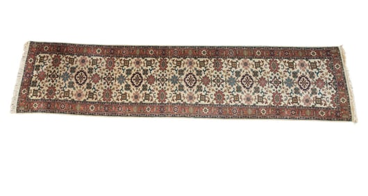 Hand-Made Persian Sarough Runner Rug