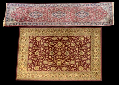 Persian Kerman Runner Rug & Contemporary Rug