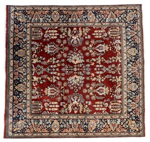 Indo-Persian Sarouk Square Rug