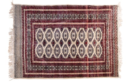 Semi-Antique Persian Bokhara Turkoman Rug