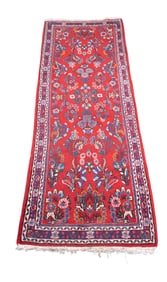Hand-Made Persian Sarouk Runner Rug