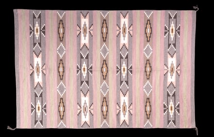 Zapotec Oaxaca Mexico Rug w/ Pink