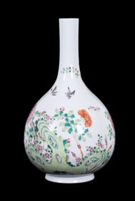 Chinese 19th/20th C. Famille Rose Globular Vase