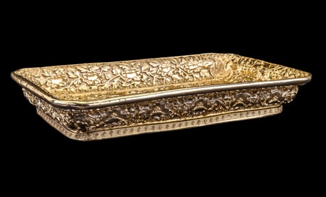 Chinese Gilded Dragon Tray