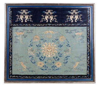 Framed Chinese Embroidered Silk Panel