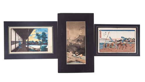 Japanese Woodblock Prints Att. Hiroshige & Shotei