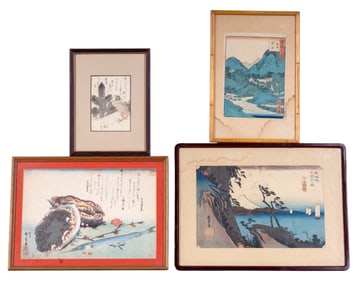Japanese Woodblock Prints Att. Hokusai & Hiroshige