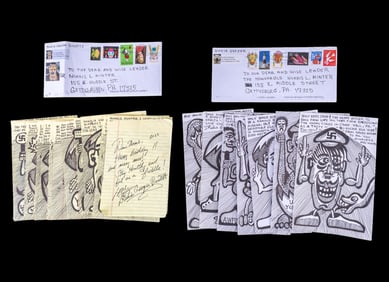 R.D. Bissett (Am 20th C) Drawings & Correspondence