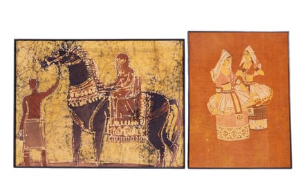 Stretched and Framed Batik Textiles (2)
