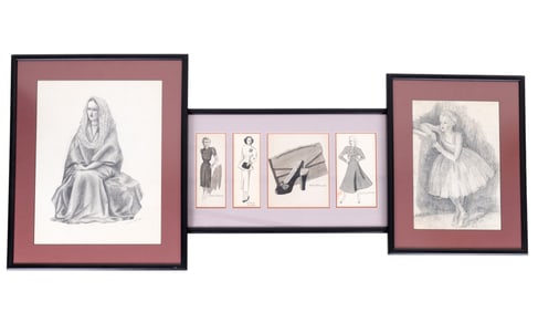 Vintage Ink and Graphite Drawings