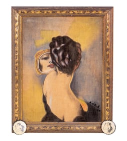 Antique Painting on Velvet