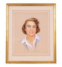 Mid Century Pastel Portrait