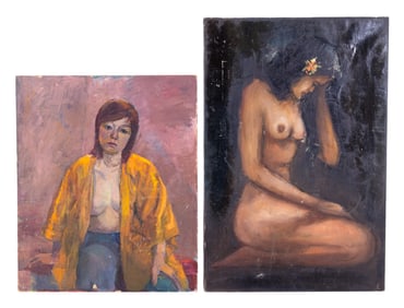 Nude Oil on Board and Oil on Canvas Paintings