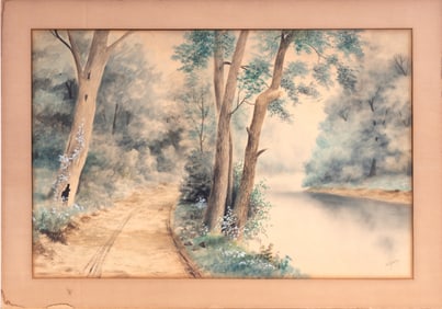 Ernst Zimmerman (Am. 1870-1944) Watercolor