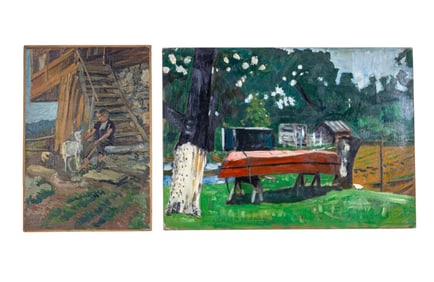 Impressionist Oil on Board (2)