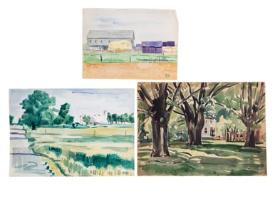 George Roney (Am. 20th C) Watercolor Paintings (5)