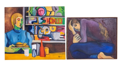 Expressionist and Abstract Acrylic on Canvas (2)