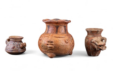 Pre-Columbian Inca & Nicoya Pitchers & Cocle Jar
