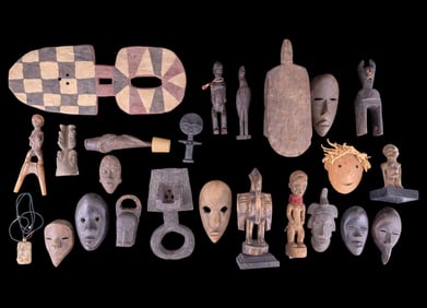 Hand-Carved African Masks & Figurines + More