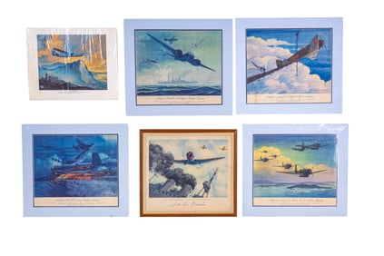 Vintage Military Aircraft / Aviation Print Group