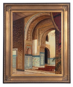 Muro Oil on Canvas of Architecture, Framed
