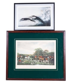 Bromley Hunting Scene Engraving and Icart Print