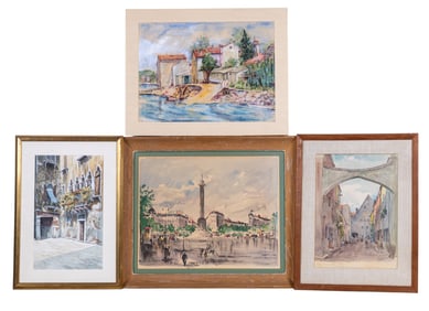 Two European Original Artworks & Two Prints