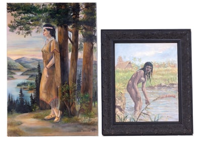 Native American and Tribal Canvas Paintings
