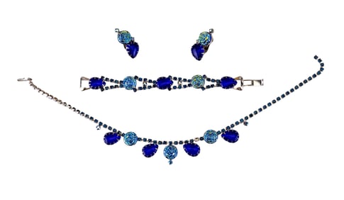 Carnival Glass Rhinestone Necklace