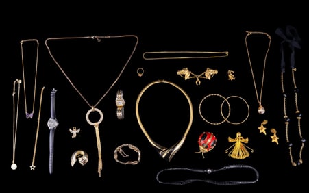 Cartier, Gold Tone, Rhinestone & More