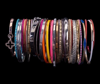 Large Lot of Bangle Bracelets