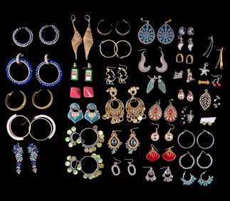 Costume Earrings, Rhinestone & More