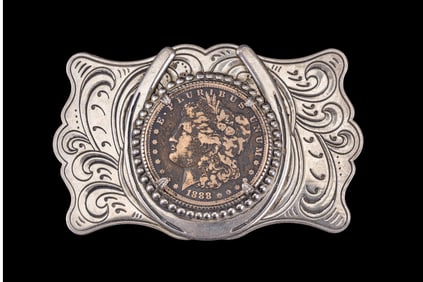 1888 Morgan Silver Dollar Belt Buckle