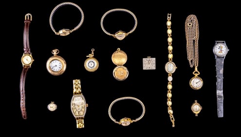 Women's Wrist Watches + Pocket Watches (13 Pcs.)